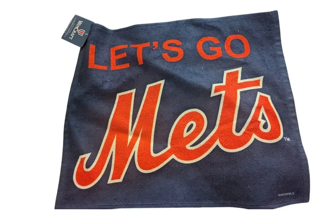 Brand New Wincraft Let's Go Mets New York Baseball Team MLB Blue Towel Rally